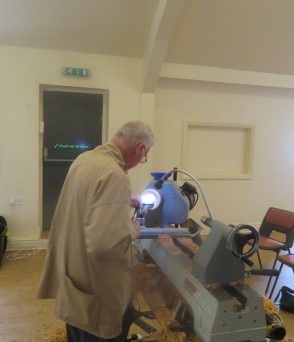 Keith turning a smaller bowl